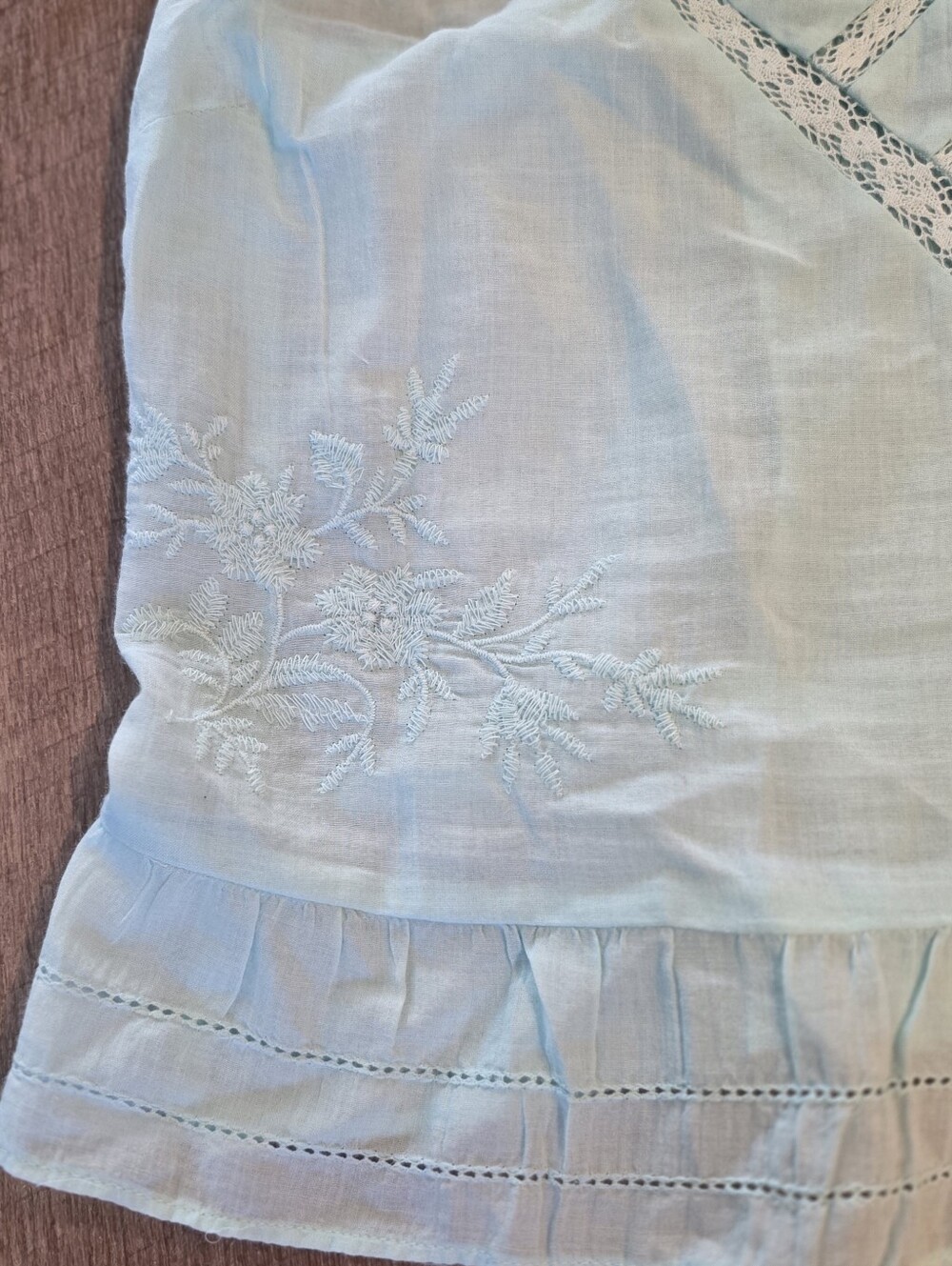 American Eagle Outfitters Mint Lace-Trim Button-Front Cropped Top. Size XL. NWT - Picture 3 of 8